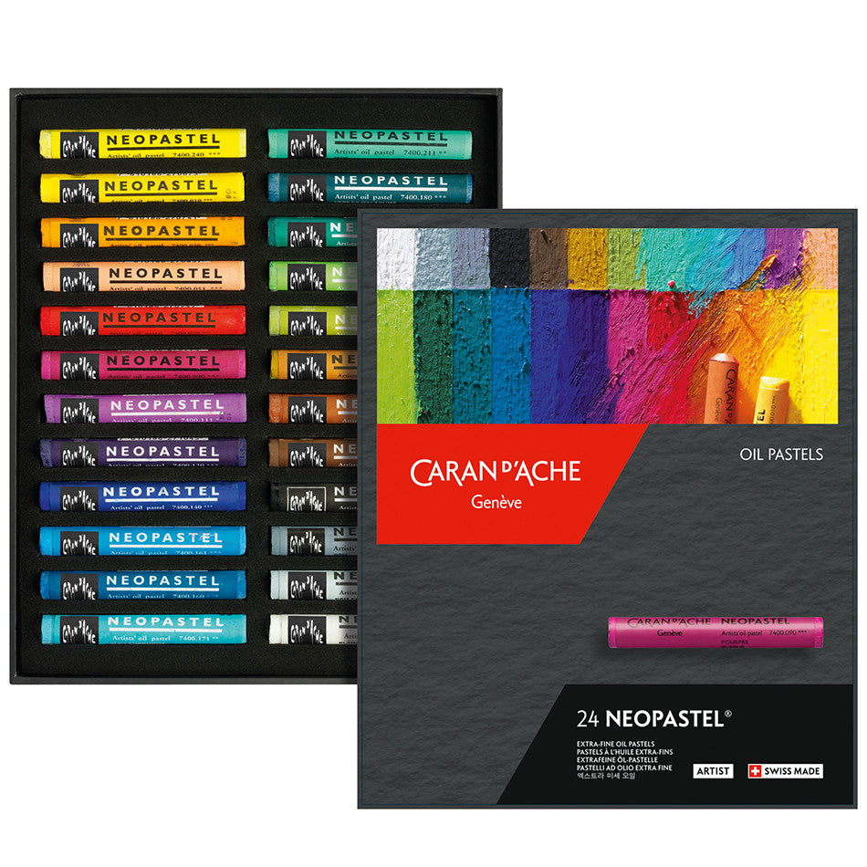Caran d'Ache Neopastel Oil Pastel Box of 24 by Caran d'Ache at Cult Pens