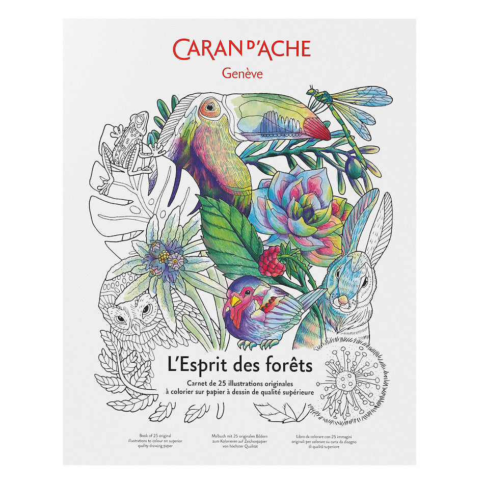 Caran d'Ache Esprit des Forets Adult Colouring Book by Caran d'Ache at Cult Pens