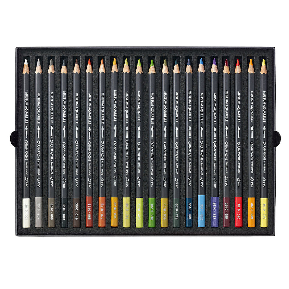 Caran d'Ache Museum Aquarell Watercolour Pencil Box of 20 Landscape by Caran d'Ache at Cult Pens