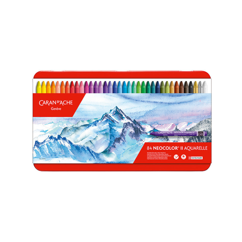 Caran d'Ache Neocolor II Water Soluble Wax Pastel Box of 84 Assorted by Caran d'Ache at Cult Pens