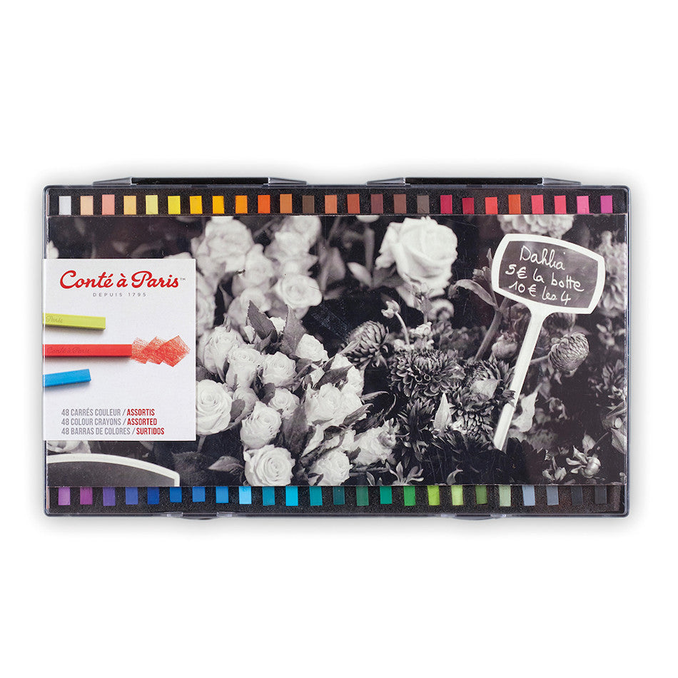 Conté à Paris Carre Colour Crayons Box of 48 Assorted by Conté à Paris at Cult Pens
