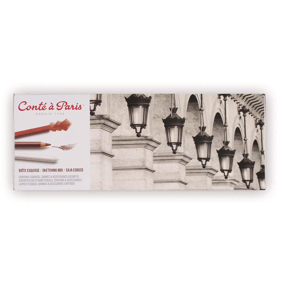 Conté à Paris Carre Sketching Set of 12 + 3 Sketch Pencils + Accessories by Conté à Paris at Cult Pens