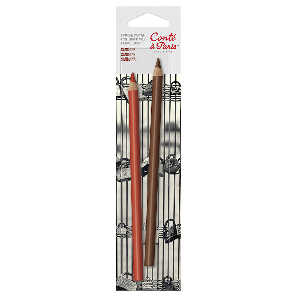 Conté à Paris Sketching Pencil Set of 2 Sanguine and Sepia by Conté à Paris at Cult Pens