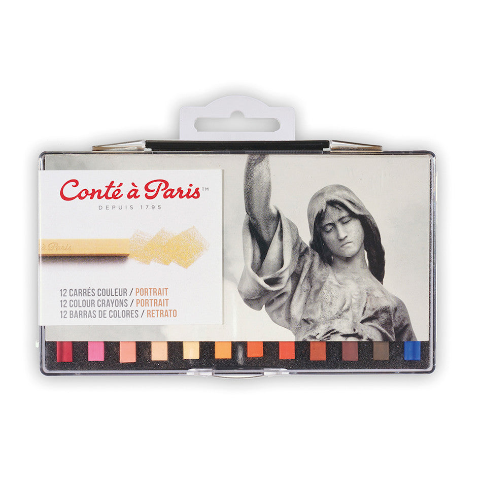 Conté à Paris Carre Colour Crayons Box of 12 Portrait by Conté à Paris at Cult Pens