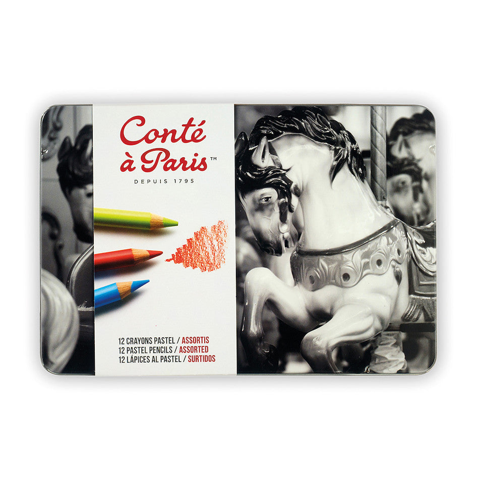 Conté à Paris Pastel Pencil Metal Box of 12 Assorted by Conté à Paris at Cult Pens