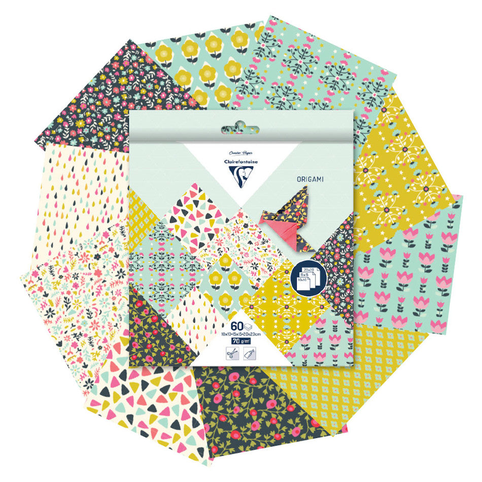 Clairefontaine Origami Set of 60 Sheets 3 Sizes by Clairefontaine at Cult Pens