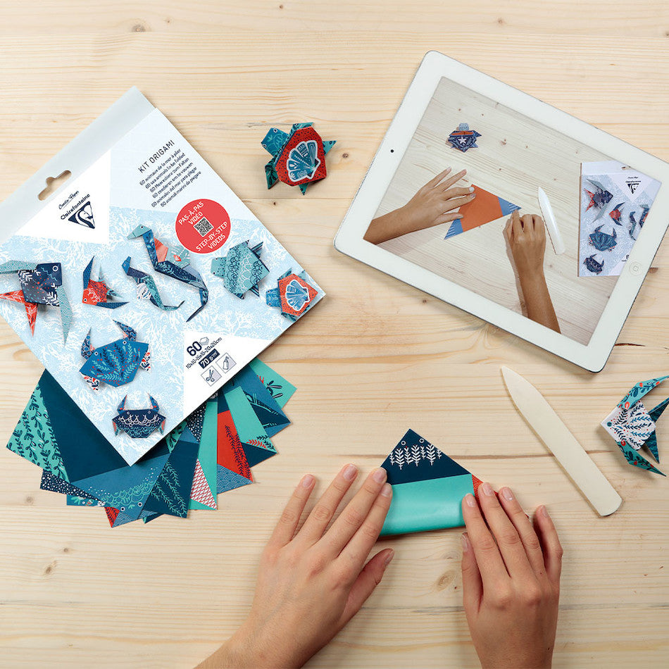 Clairefontaine Origami Set of 60 Sheets 3 Sizes by Clairefontaine at Cult Pens