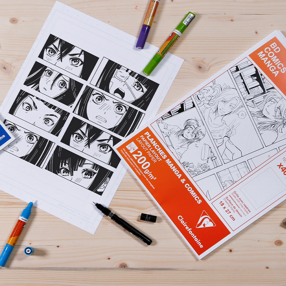 Clairefontaine Manga Illustrations pad A5 50 Sheets by Clairefontaine at Cult Pens