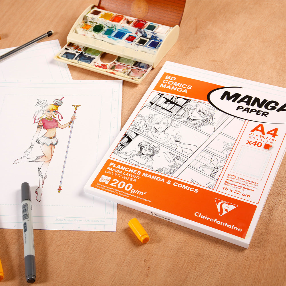 Clairefontaine Manga BD/Comic Multi-technique Paper A4 40 Sheets by Clairefontaine at Cult Pens