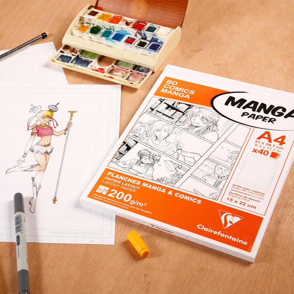 Clairefontaine Manga BD/Comic Pad A4 40 Sheets 6 C.F. by Clairefontaine at Cult Pens