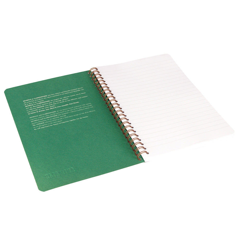 Clairefontaine Animalis, Wirebound Notebook A5 74 Sheets Lined by Clairefontaine at Cult Pens