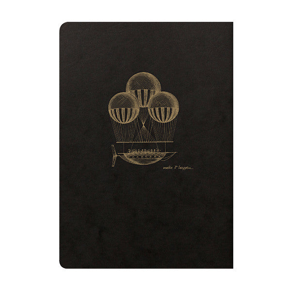 Clairefontaine Flying Spirit Notebook Black Cover A5 by Clairefontaine at Cult Pens