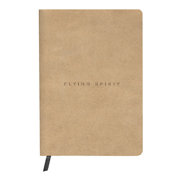 Clairefontaine Flying Spirit Leather Notebook A5 Beige by Clairefontaine at Cult Pens
