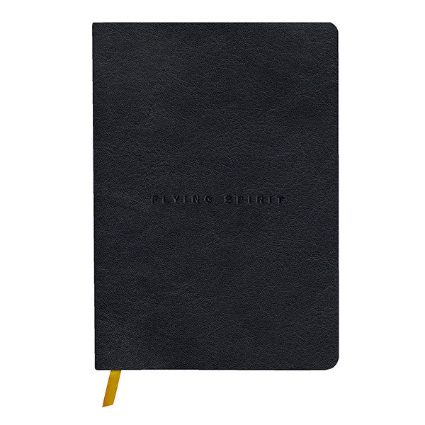 Clairefontaine Flying Spirit Leather Notebook A5 Black by Clairefontaine at Cult Pens