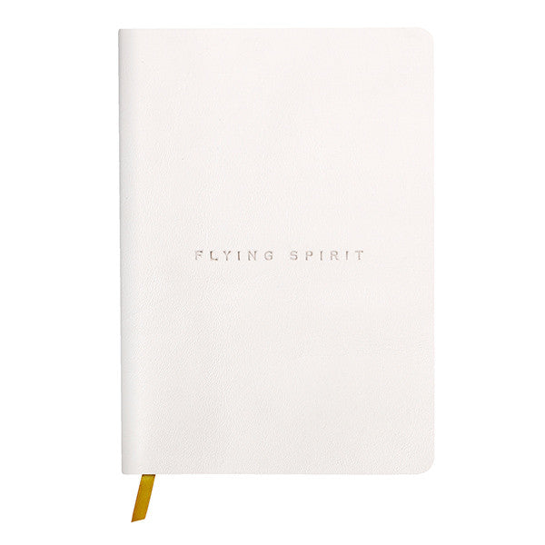 Clairefontaine Flying Spirit Leather Notebook A5 White by Clairefontaine at Cult Pens