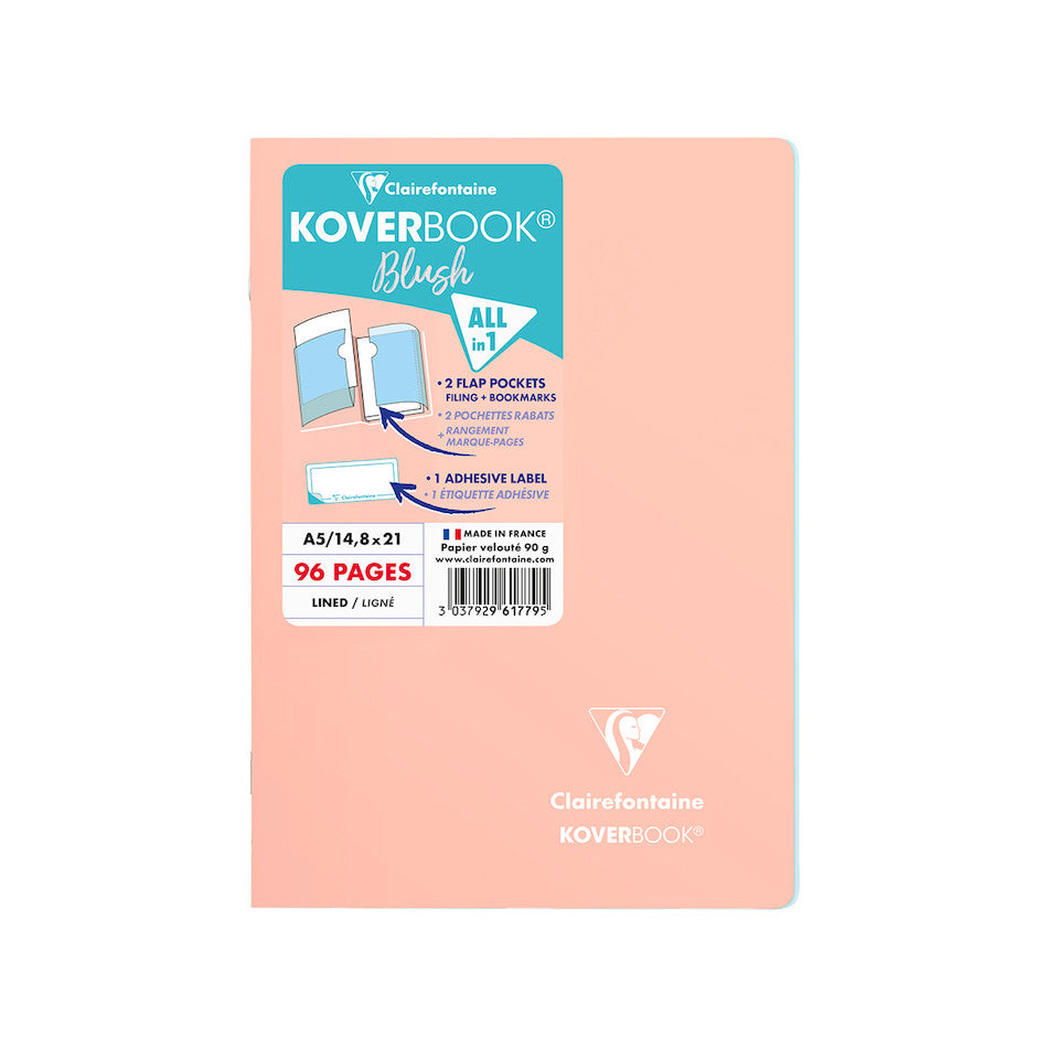 Clairefontaine Koverbook Blush Stapled Notebook A5 by Clairefontaine at Cult Pens