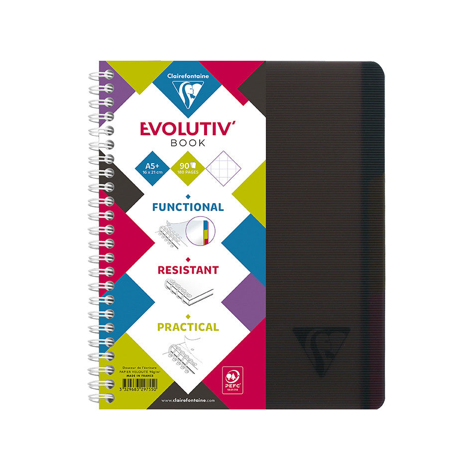 Clairefontaine Linicolor Wirebound Notebook A5 + Removable Divider by Clairefontaine at Cult Pens