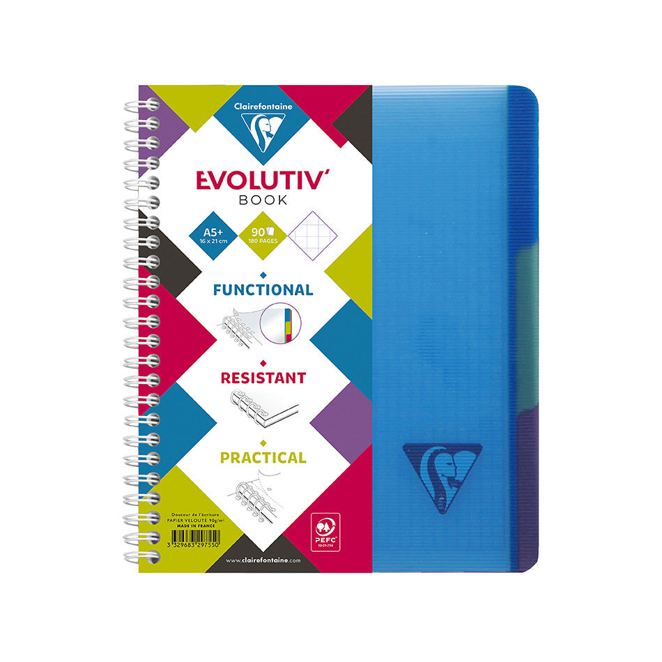 Clairefontaine Linicolor Wirebound Notebook A5 + Removable Divider by Clairefontaine at Cult Pens