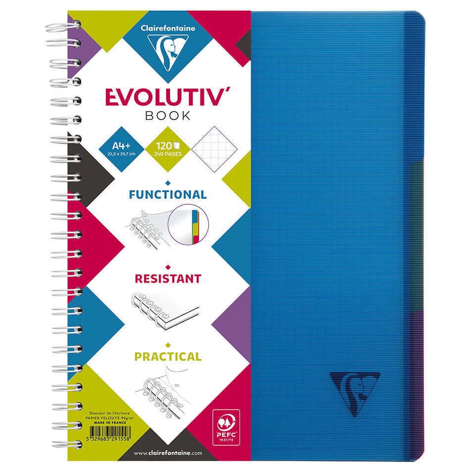 Clairefontaine Linicolor Wirebound Notebook A4 by Clairefontaine at Cult Pens