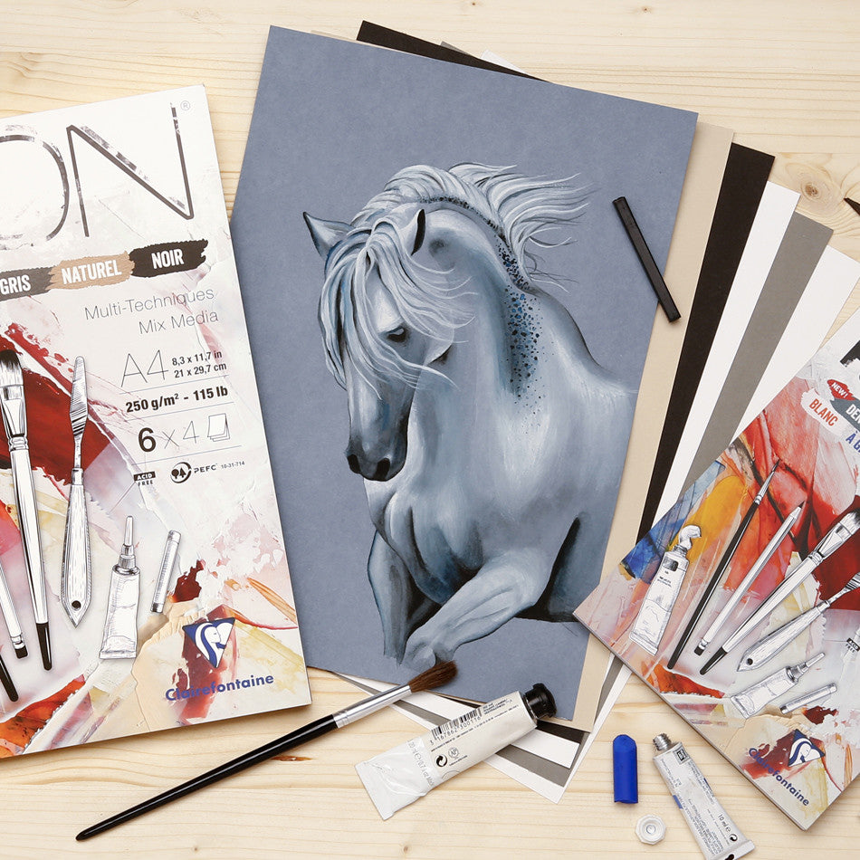 Clairefontaine Paint On Pad Assorted Sheets A5 by Clairefontaine at Cult Pens