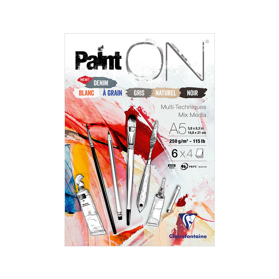 Clairefontaine Paint On Pad Assorted Sheets A5 by Clairefontaine at Cult Pens