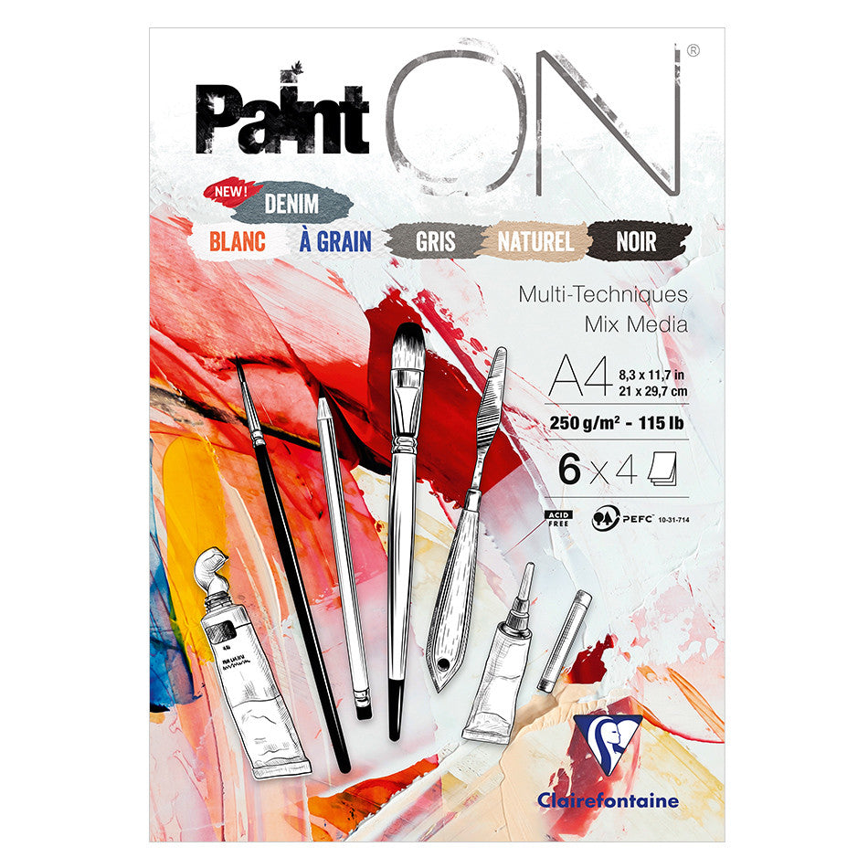 Clairefontaine Paint On Pad Assorted Sheets A4 by Clairefontaine at Cult Pens