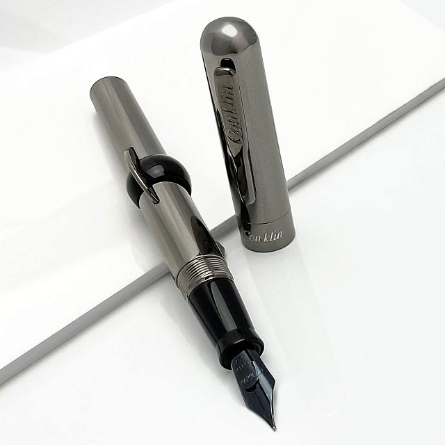 Conklin Mark Twain Crescent Filler 1898 Fountain Pen Limited Edition Gunmetal by Conklin at Cult Pens