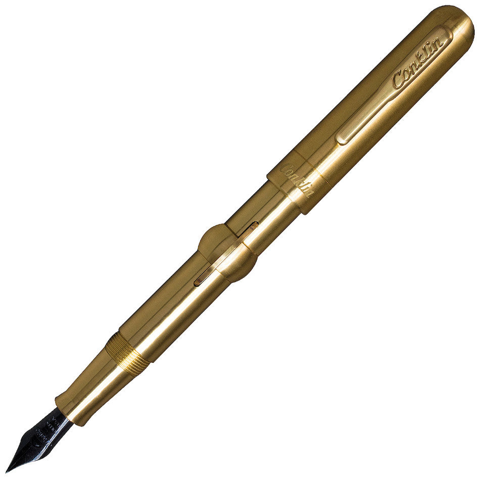 Conklin Mark Twain Crescent Brass 1898 Fountain Pen Limited Edition by Conklin at Cult Pens