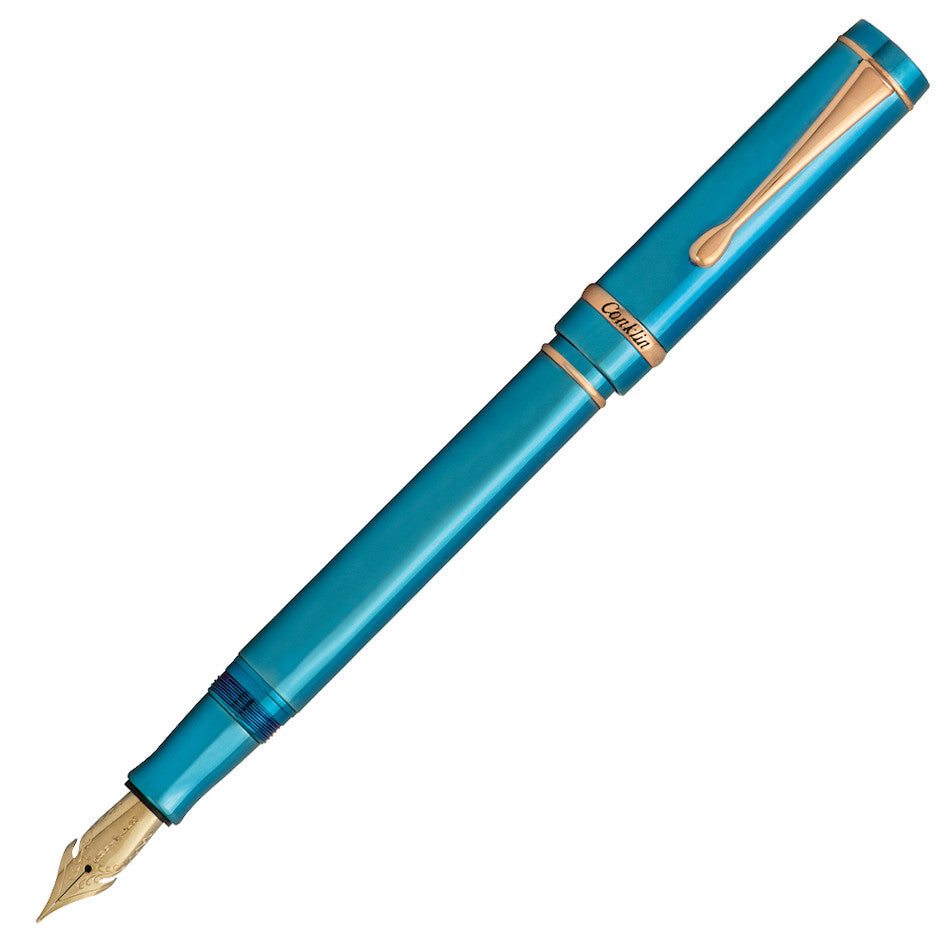 Conklin Duragraph Metal Fountain Pen PVD Blue by Conklin at Cult Pens