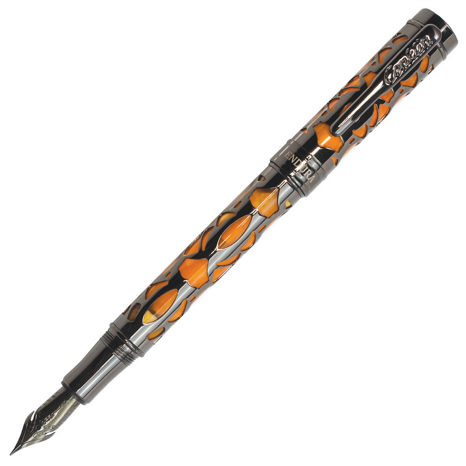 Conklin Endura Deco Crest Fountain Pen Orange by Conklin at Cult Pens