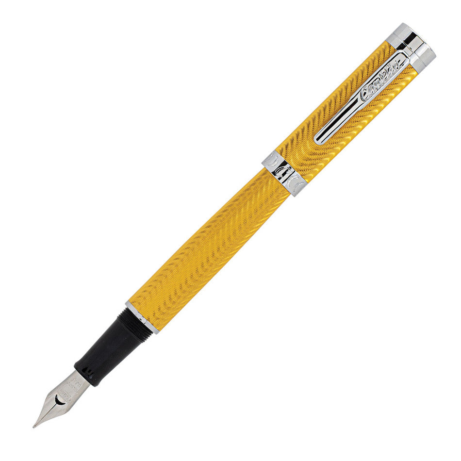 Conklin Herringbone Signature Fountain Pen Yellow by Conklin at Cult Pens