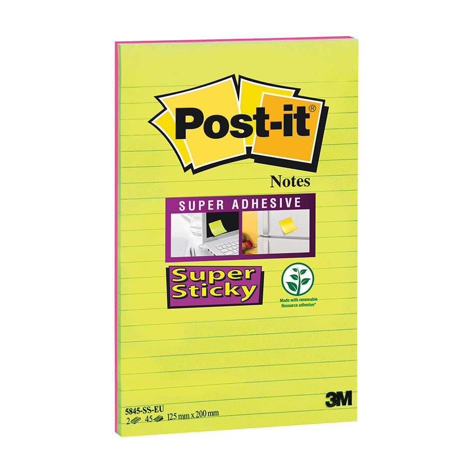 Post-it Super Sticky XXXL Lined Notes Neon Set of 2 by 3M at Cult Pens