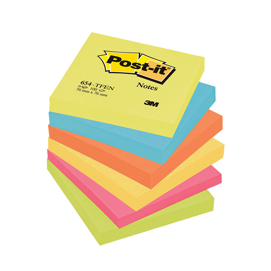Post-it Energy Colour Notes 76x76mm Assorted Set of 6 by 3M at Cult Pens