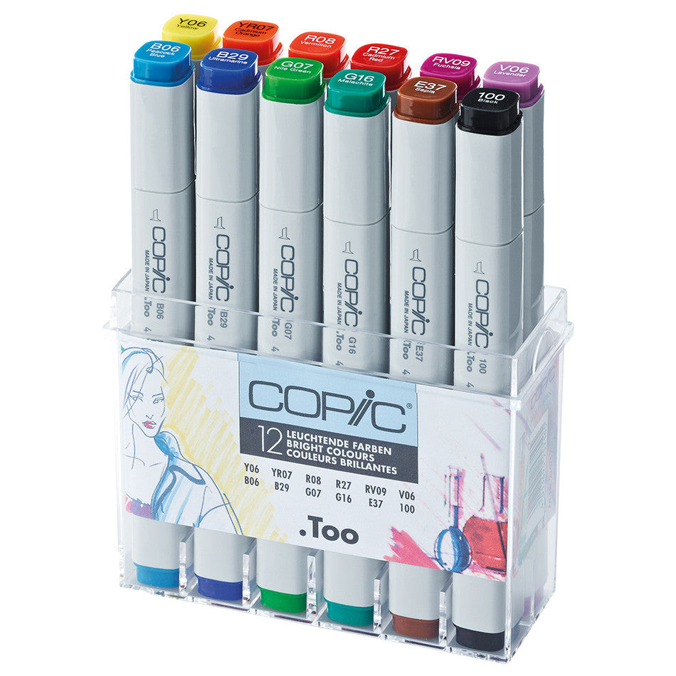 Copic Classic Marker Pen Set of 12 by Copic at Cult Pens