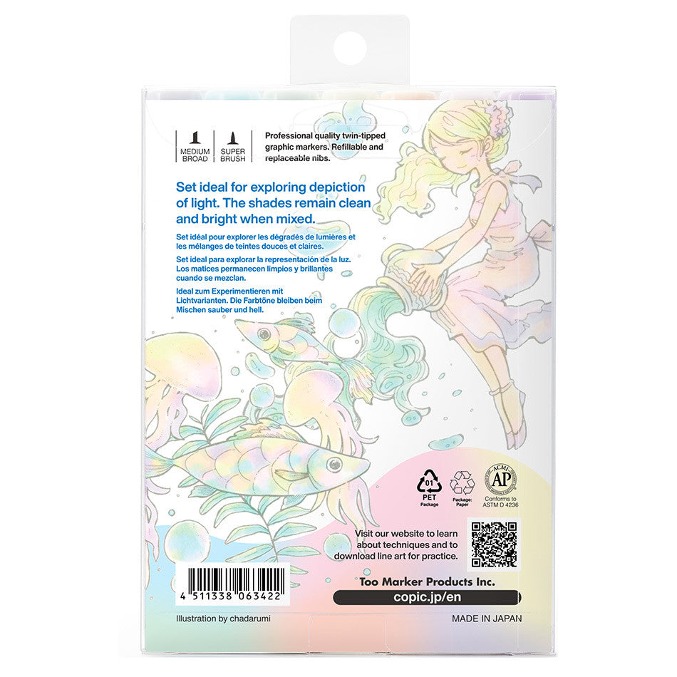 Copic Airy Tones Trial Set 6+1 Limited Edition by Copic at Cult Pens