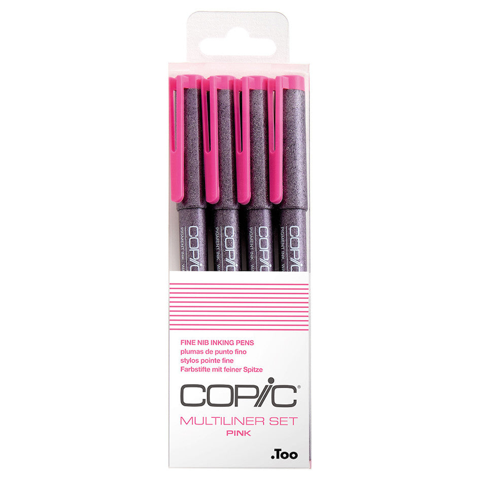 Copic MultiLiner Drawing Pen Set of 4 Pink by Copic at Cult Pens