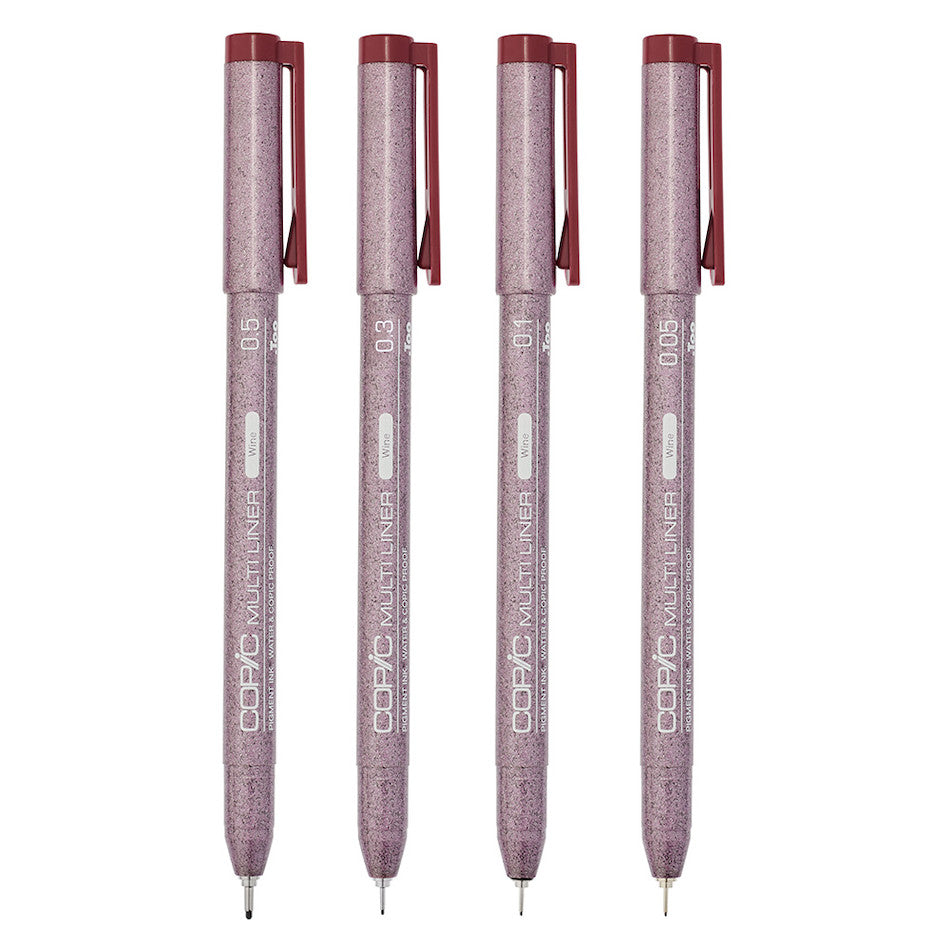 Copic MultiLiner Drawing Pen Set of 4 Wine by Copic at Cult Pens
