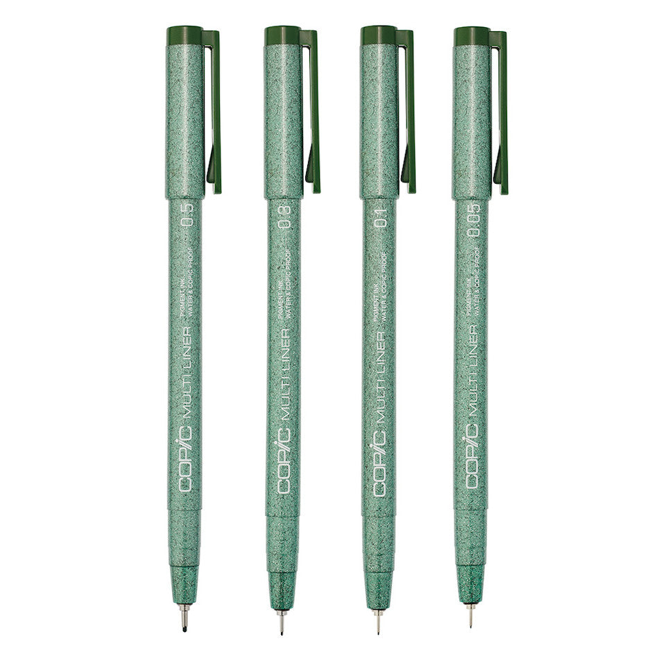 Copic MultiLiner Drawing Pen Set of 4 Olive by Copic at Cult Pens