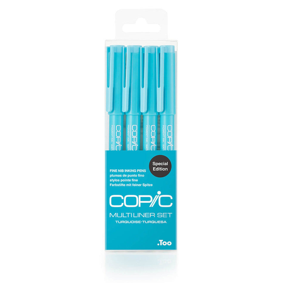 Copic MultiLiner Drawing Pen Set of 4 Turquoise by Copic at Cult Pens