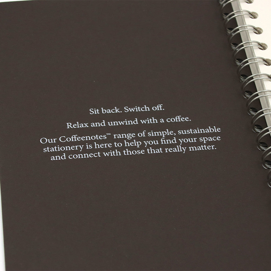 Coffeenotes Grande Wiro Notebook Espresso by Coffeenotes at Cult Pens