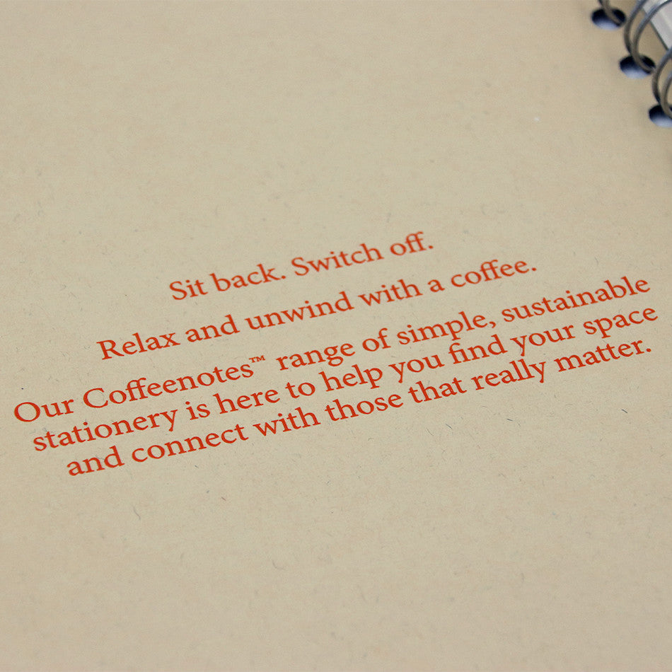 Coffeenotes Grande Wiro Notebook Kraft by Coffeenotes at Cult Pens