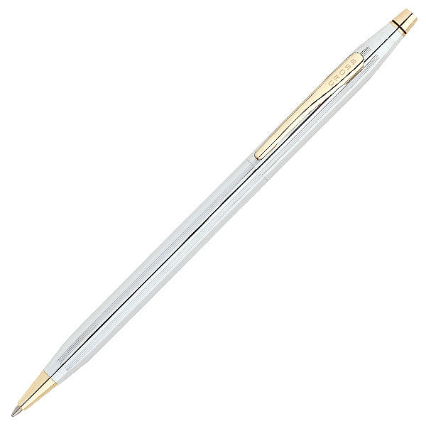 Cross Classic Century Ballpoint Pen Medalist Chrome with Gold Trim by Cross at Cult Pens