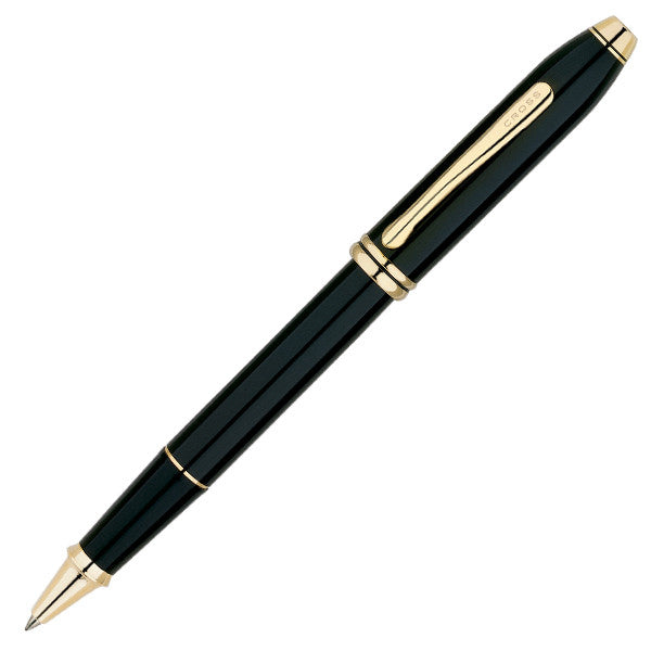 Cross Townsend Selectip Rollerball Pen Black Lacquer Gold Trim by Cross at Cult Pens