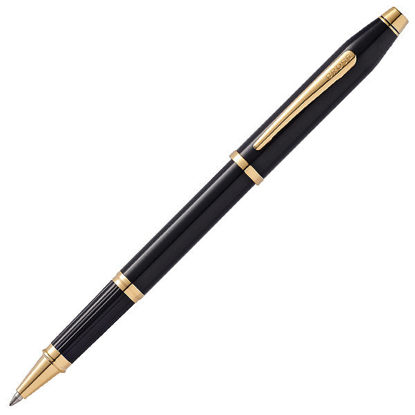 Cross Century II Rollerball Pen Black Lacquer with Gold Trim by Cross at Cult Pens