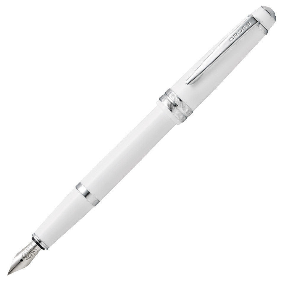 Cross Bailey Light Fountain Pen White with Chrome Trim by Cross at Cult Pens