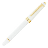 Cross Bailey Light Rollerball Pen White with Gold Trim by Cross at Cult Pens