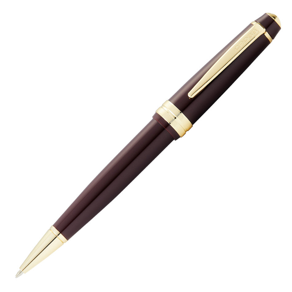 Cross Bailey Light Ballpoint Pen Burgundy Red with Gold Trim by Cross at Cult Pens