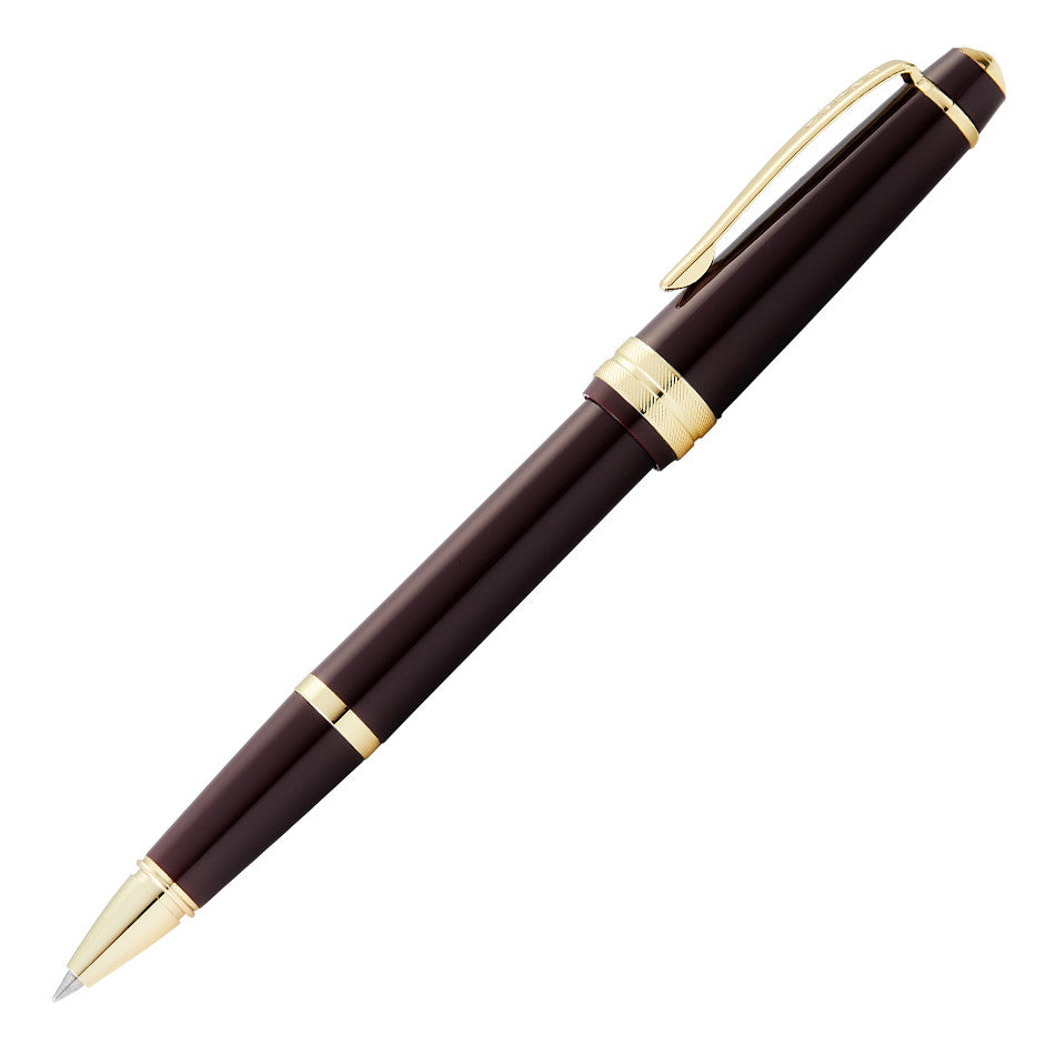 Cross Bailey Light Rollerball Pen Burgundy Red with Gold Trim by Cross at Cult Pens