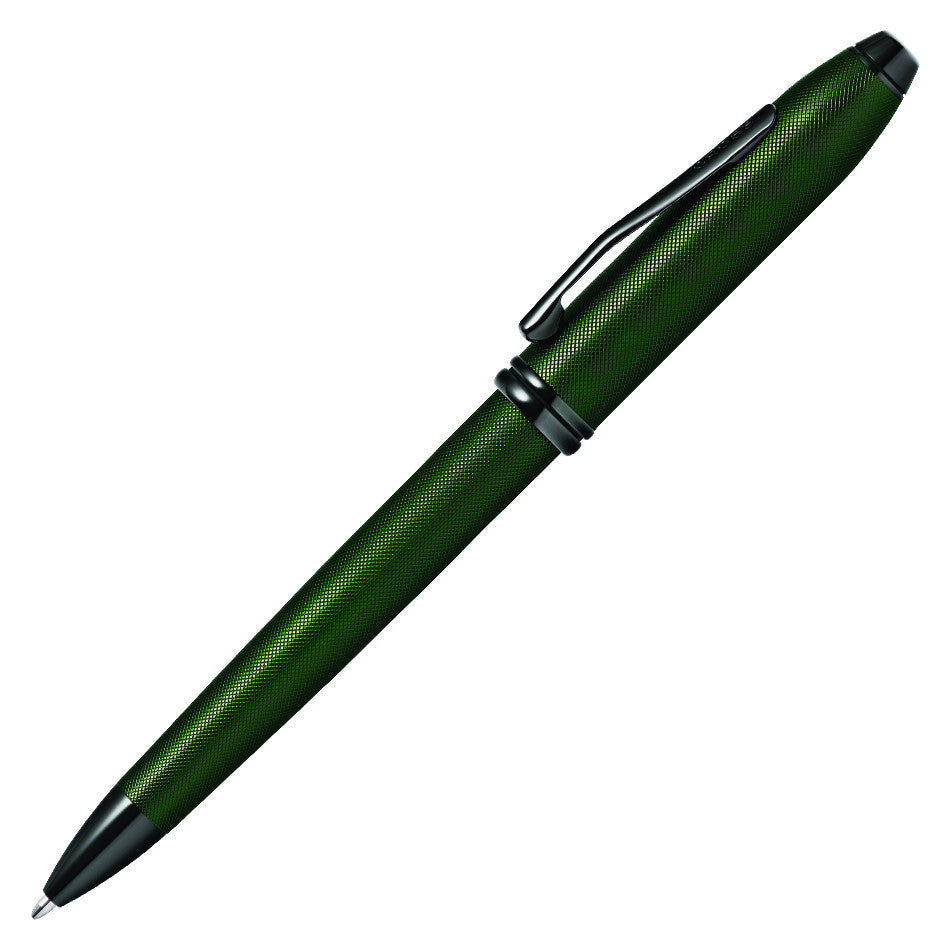 Cross Townsend Ballpoint Pen Green Micro Knurl by Cross at Cult Pens