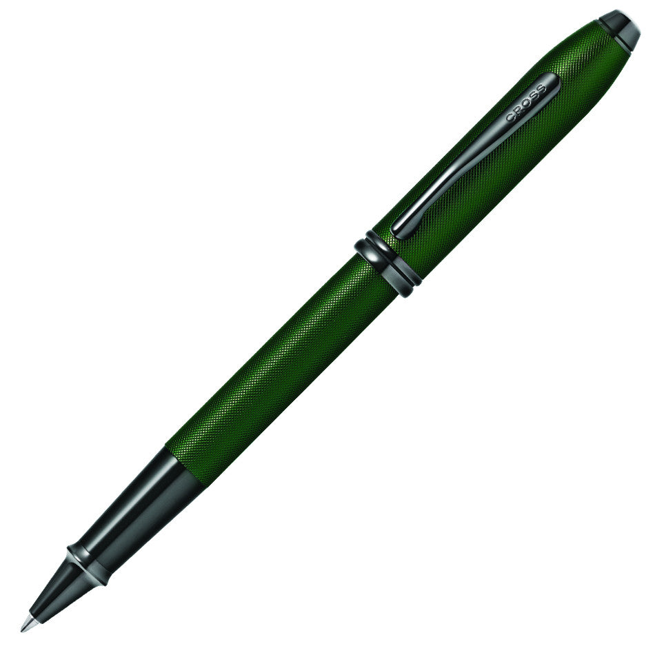 Cross Townsend Rollerball Pen Green Micro Knurl by Cross at Cult Pens